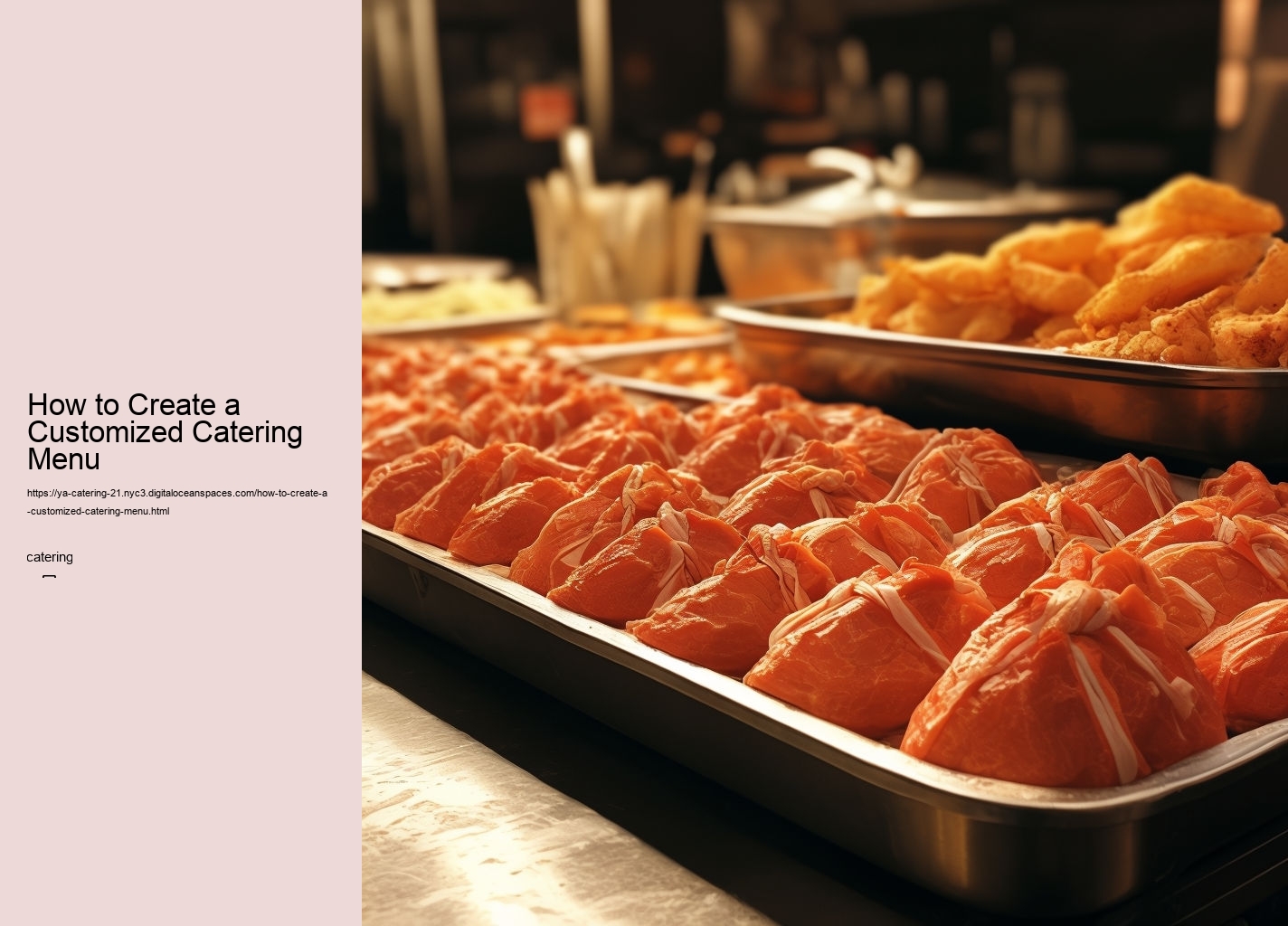 How to Create a Customized Catering Menu